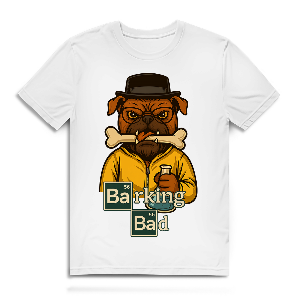Breaking Bad Barking Bad Dog Hunde - Herren Premium Bio T-Shirt White