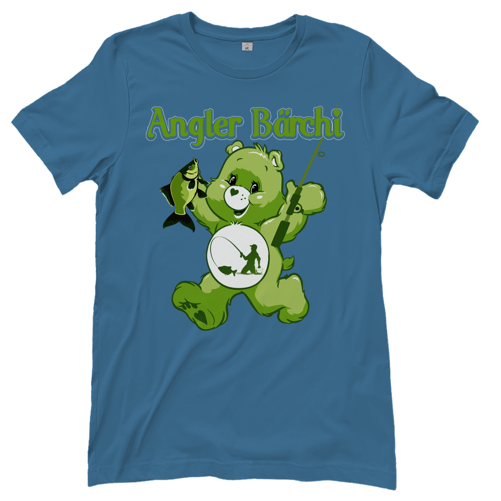 Angler Bärchi - Glücksbärchi - Damenshirt Stone Blue