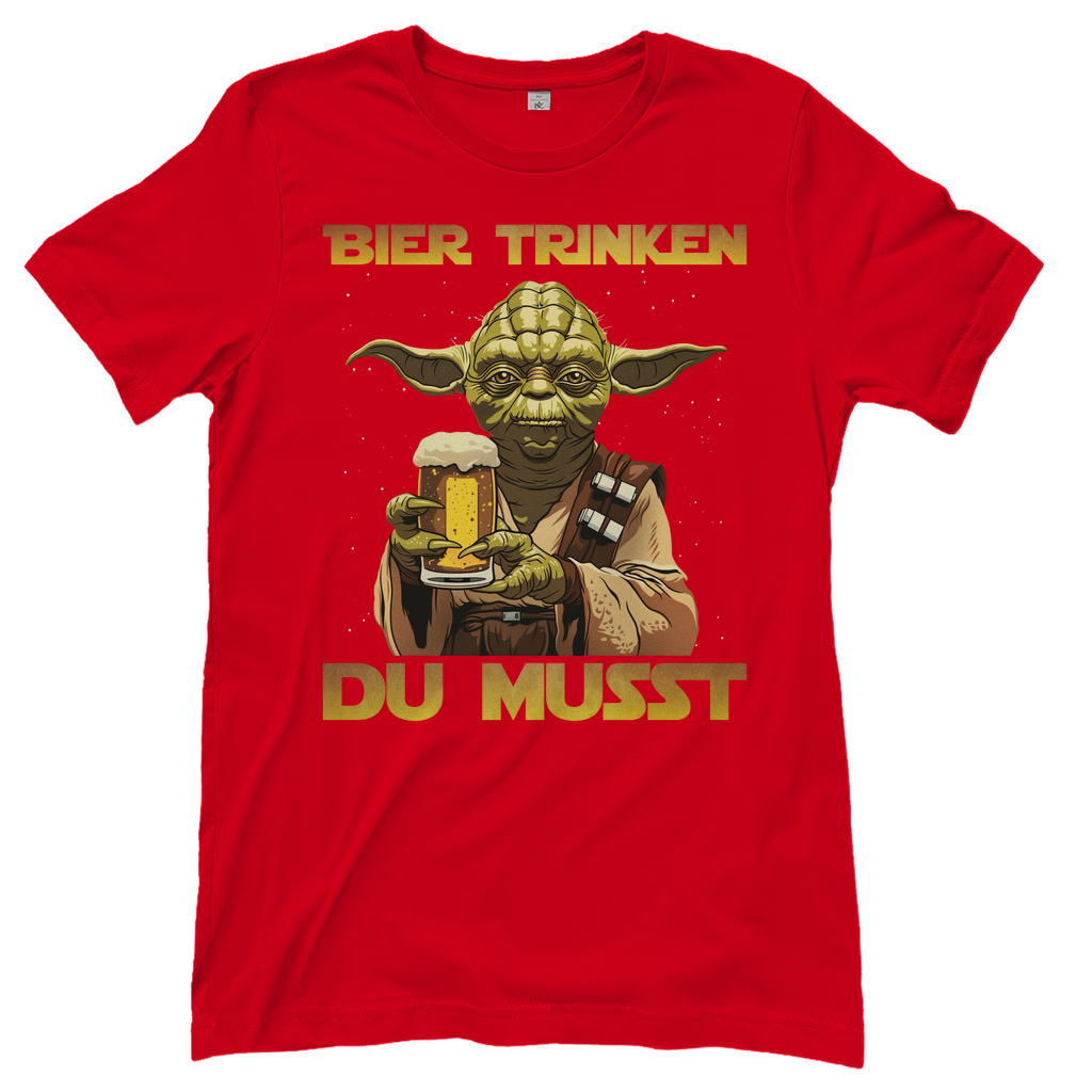 Bier trinken du musst - Yoda Star Wars - Damenshirt