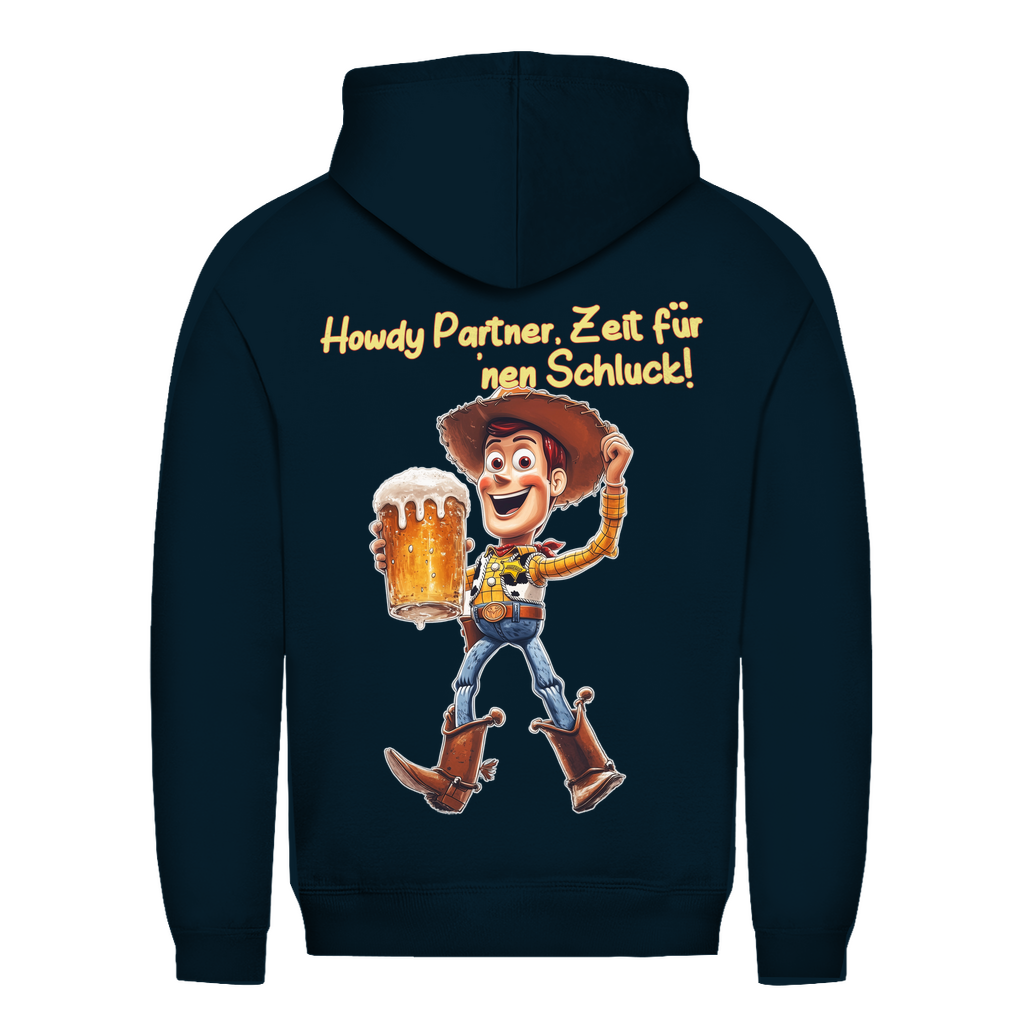 Howdy Partner Zeit für nen Schluck - Woody Toy Story - Damen Hoodie New French Navy