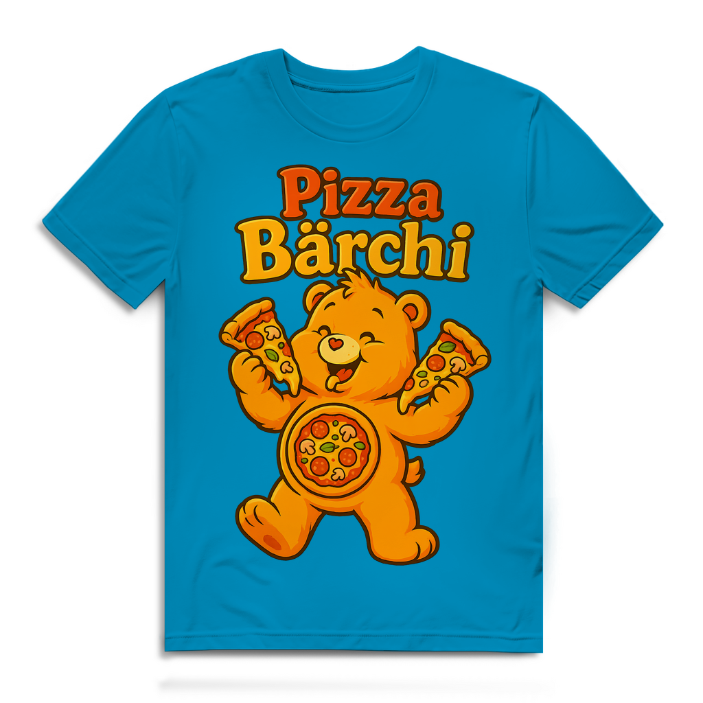 Pizza Bärchi - Glücksbärchi - Herren Premium Bio T-Shirt Atoll