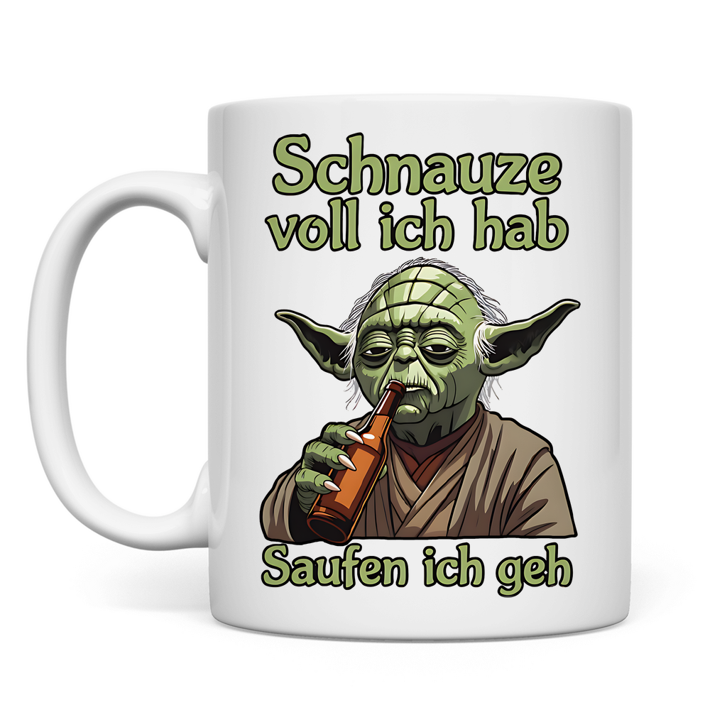 Tasse Yoda Schnauze Voll Ich Hab Saufen Ich Geh White