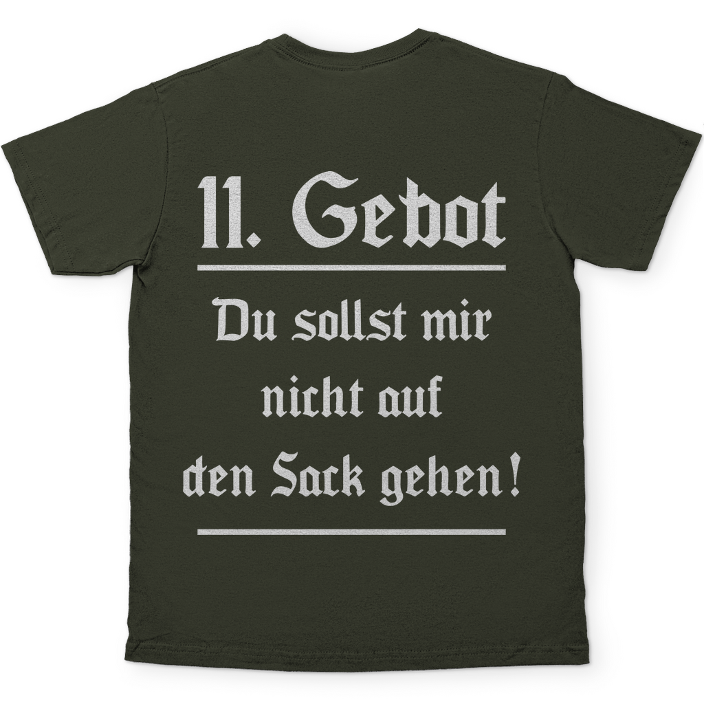 11. Gebot du sollst mir nicht auf den Sack gehen - Herren Shirt Urban Khaki