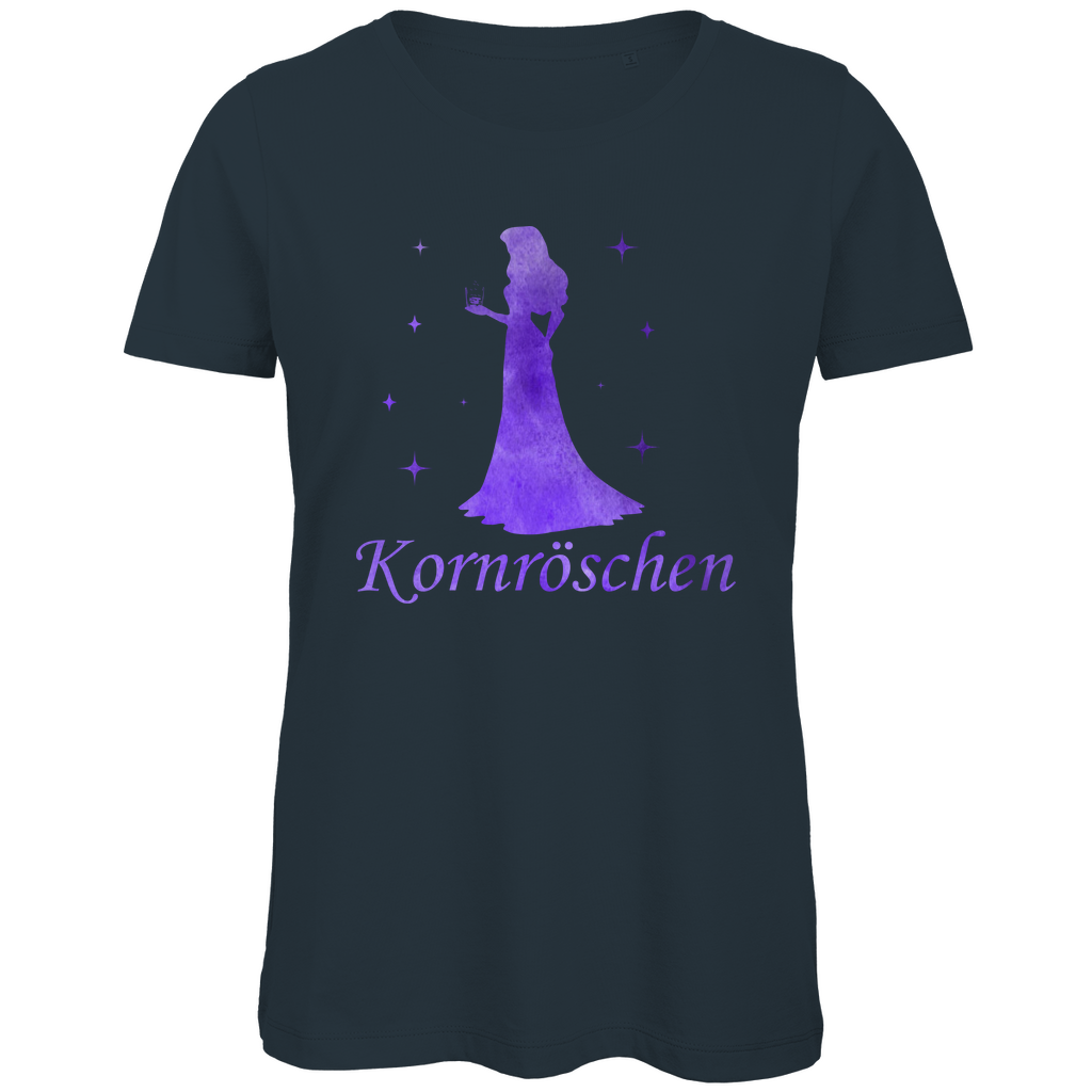 Kornröschen - Prinzessin Aquarell - Damen Premium Bio T-Shirt Dark Grey