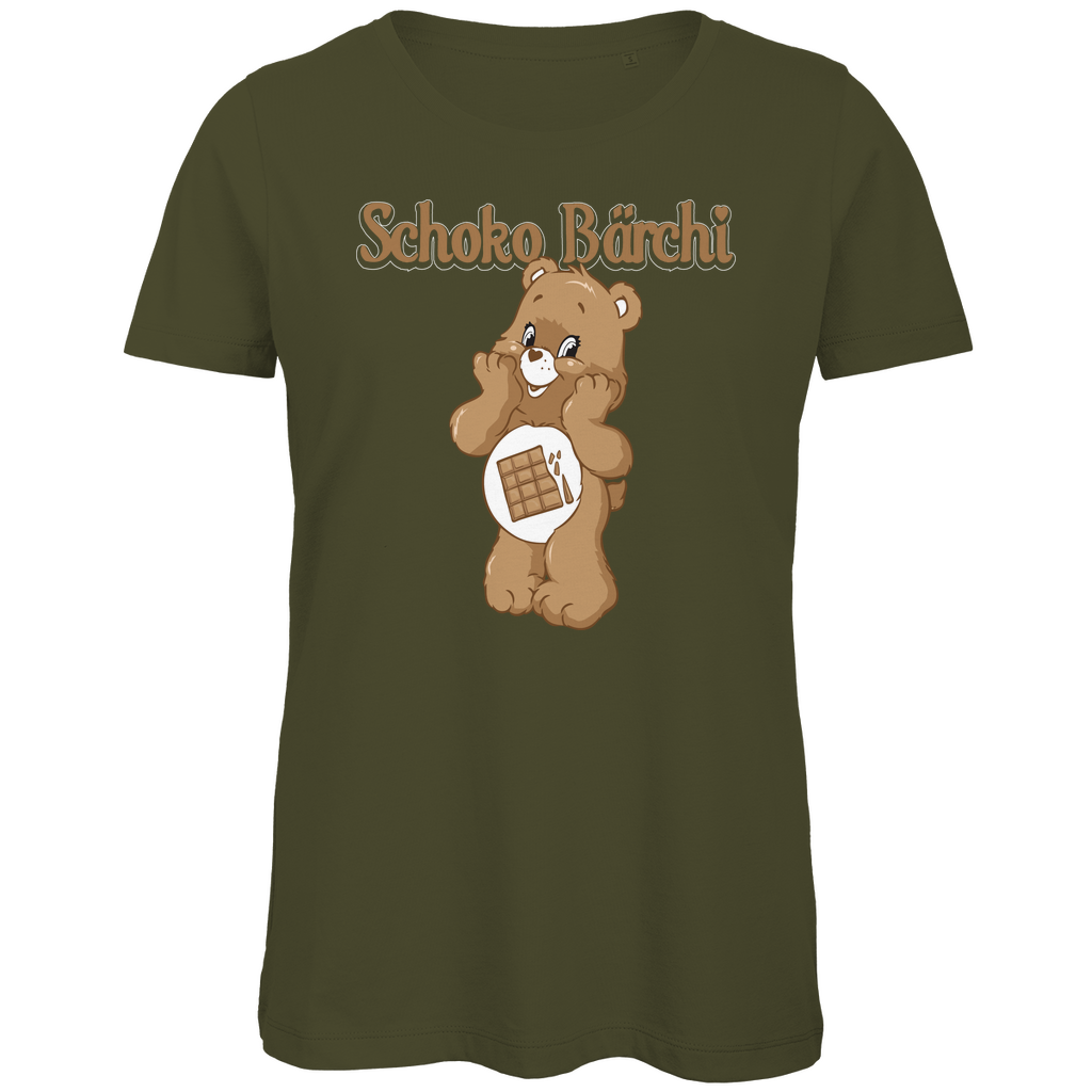 Schoko Bärchi - Glücksbärchi - Damen Premium Bio T-Shirt Khaki