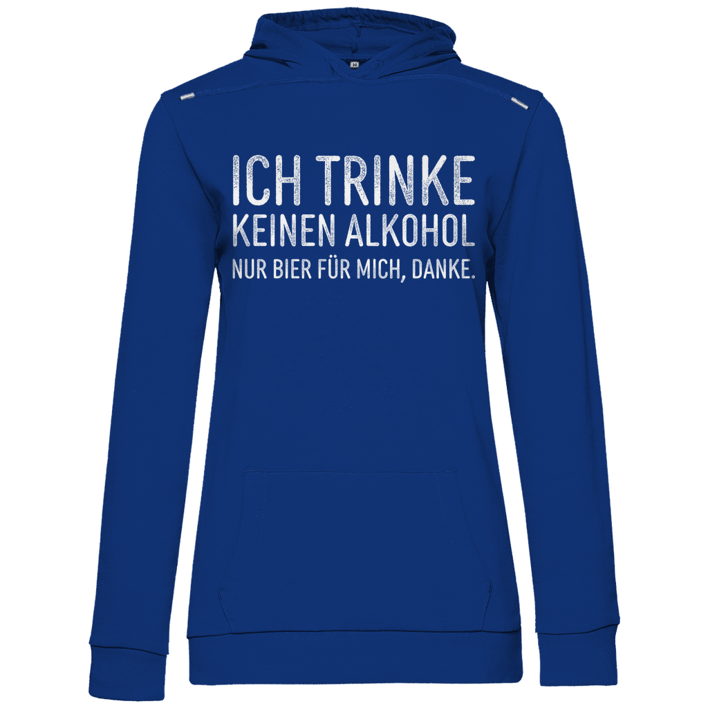 Ich trinke keinen Alkohol nur Bier für mich danke - Damen Hoodie Royal