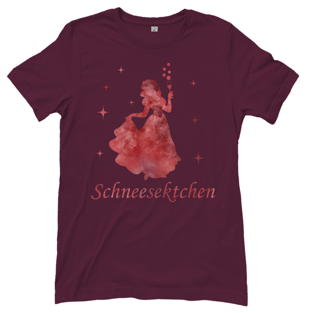 Schneesektchen - Prinzessin Aquarell - Damenshirt Burgundy
