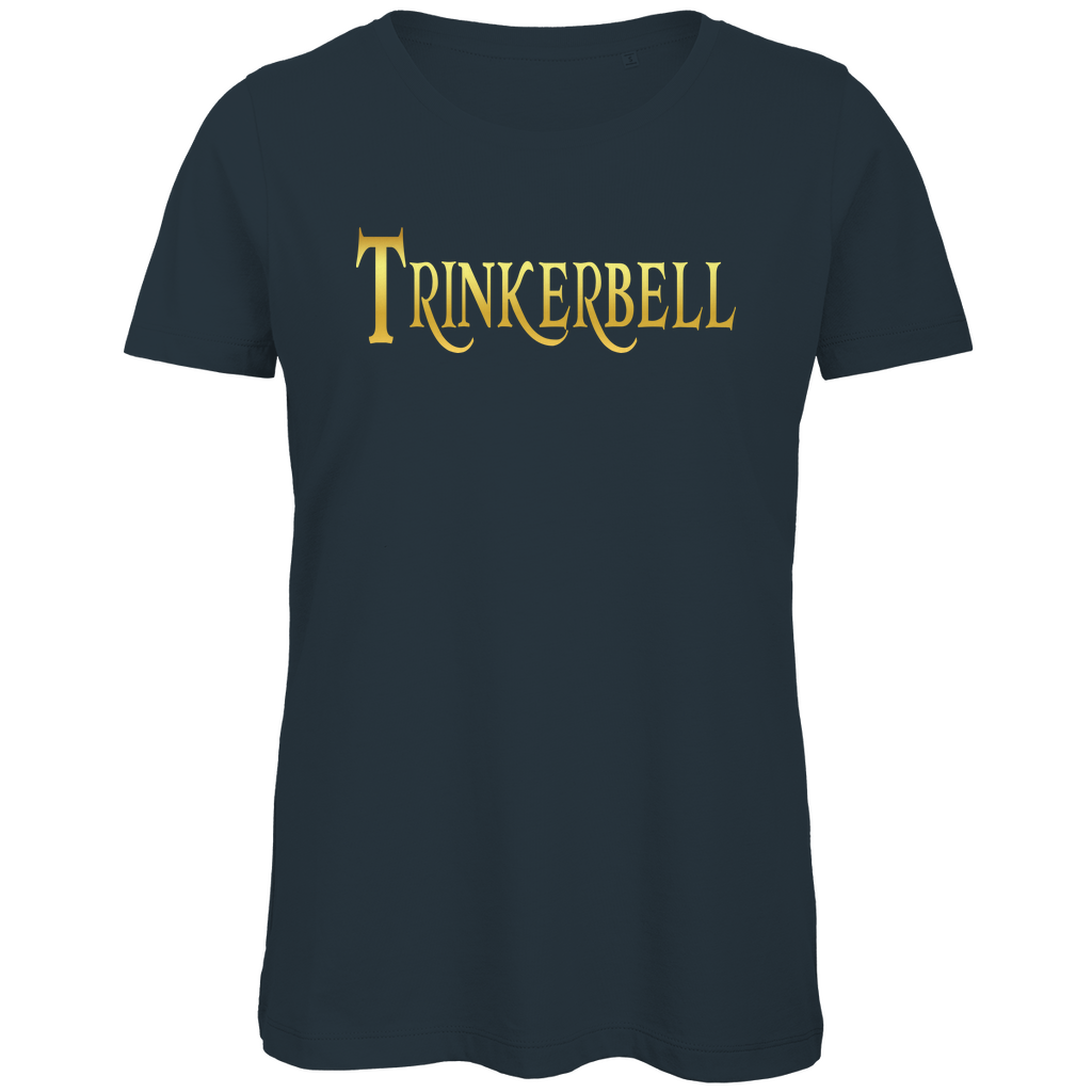Trinkerbell - Prinzessin Gold - Damen Premium Bio T-Shirt Dark Grey