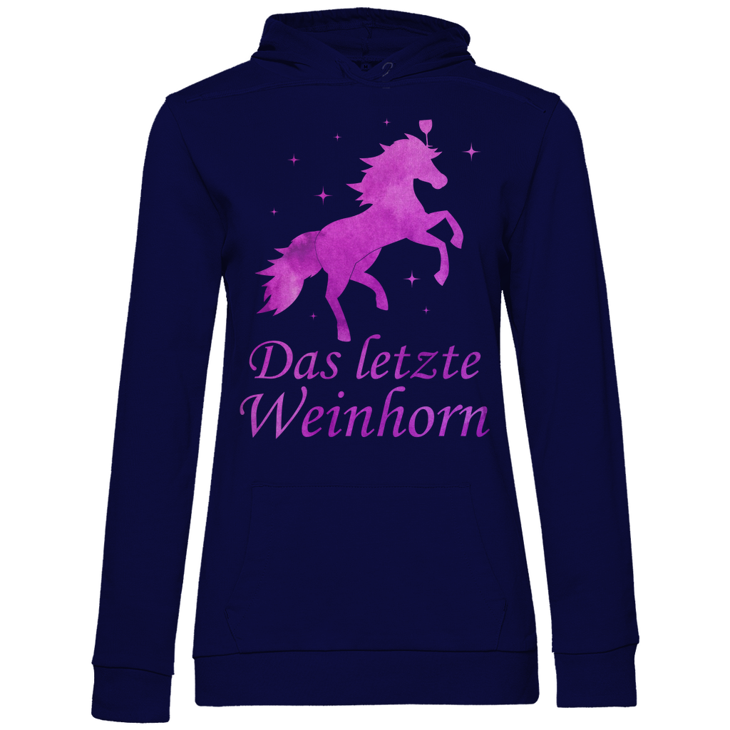 Das letzte Weinhorn - Prinzessin Aquarell - Damen Hoodie Navy Blue