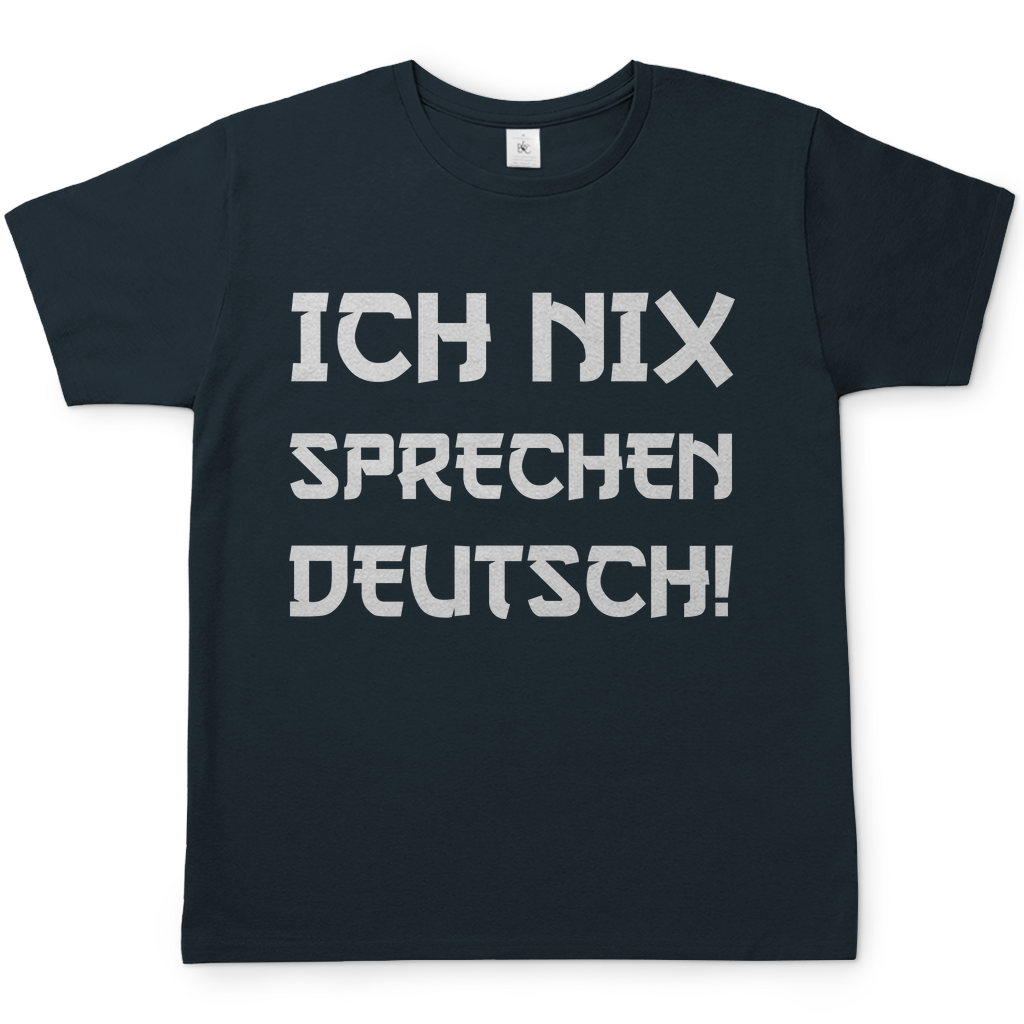 Ich nix sprechen Deutsch! - Herren Shirt Dark Grey Solid