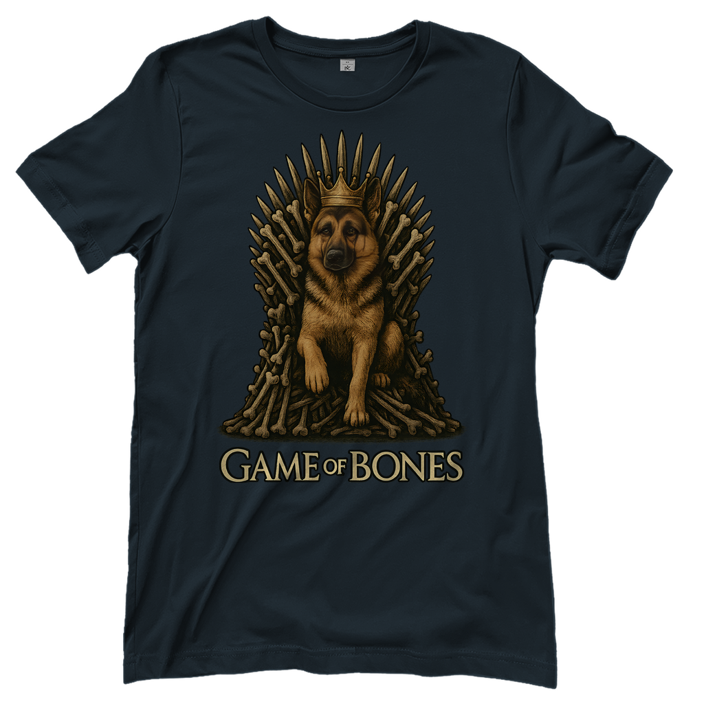 Game of Bones Schäferhund Hunde - Damen T-Shirt Dark Grey Solid