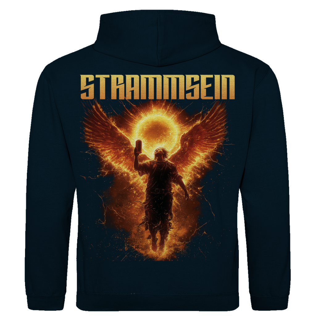 Strammsein Du Ich Wir Bier - Herren Hoodie New French Navy