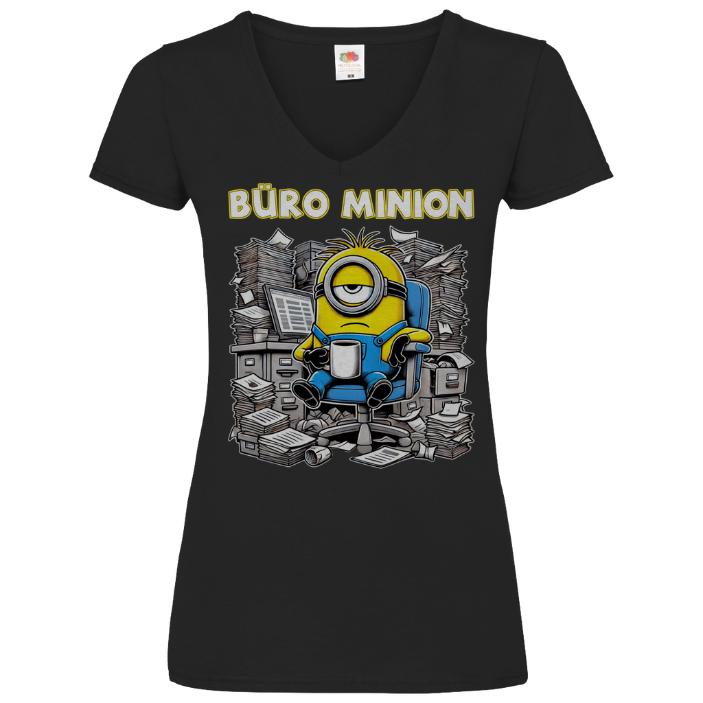 Büro Minion - V-Neck Damenshirt