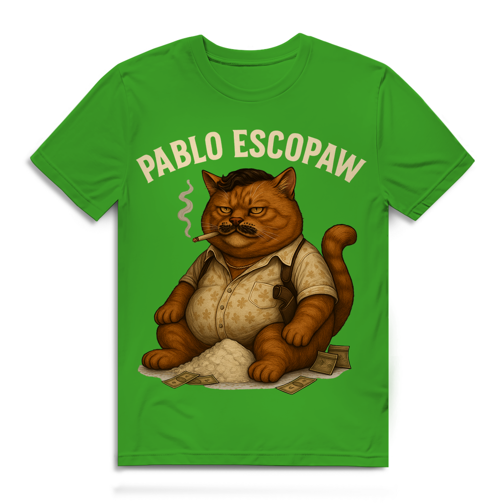 Pablo Escopaw Katze Mafia Escobar - Herren Premium Bio T-Shirt Real Green