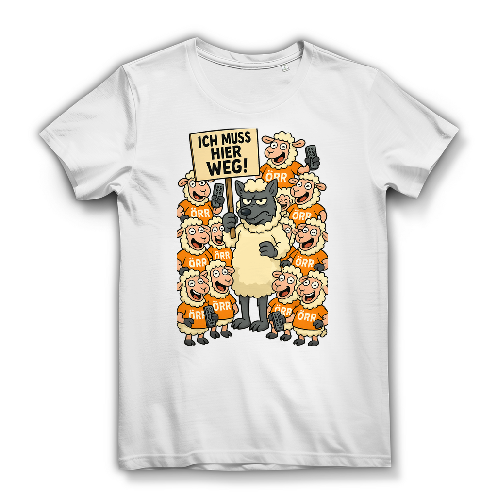 Wolf unter Schlafschafen ich muss hier weg - Damen Premium Bio T-Shirt White