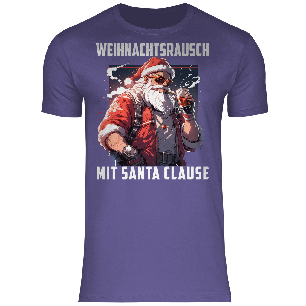 Weihnachtsrausch mit Santa Clause - Herren Shirt Millennial Lilac