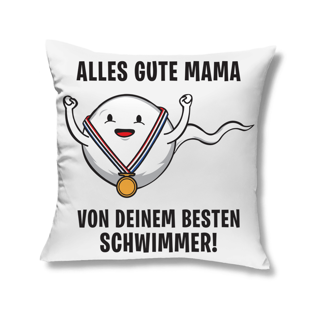Alles gute Mama von deinem besten Schwimmer! - Kopfkissen White 40x40