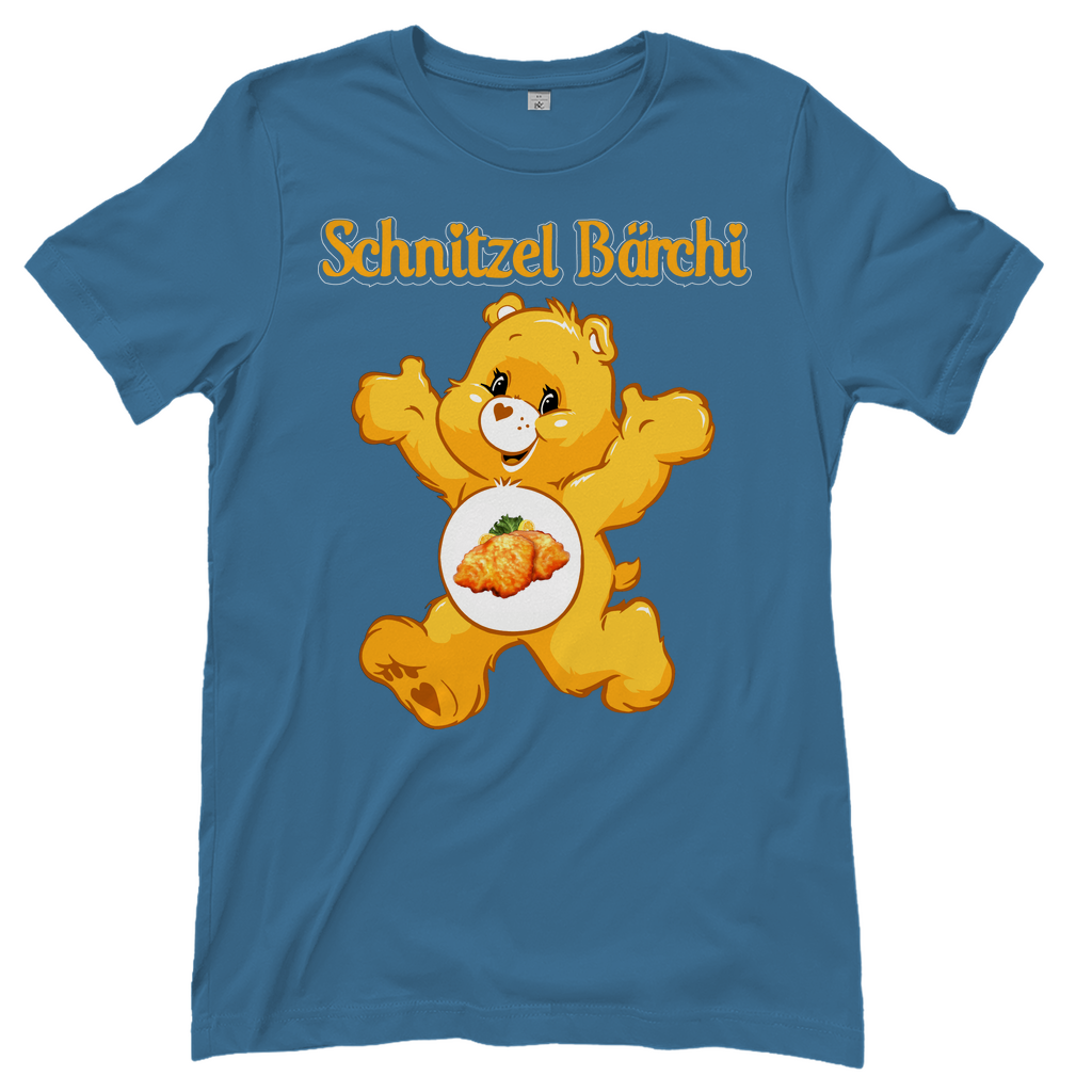 Schnitzel Bärchi - Glücksbärchi - Damenshirt Stone Blue