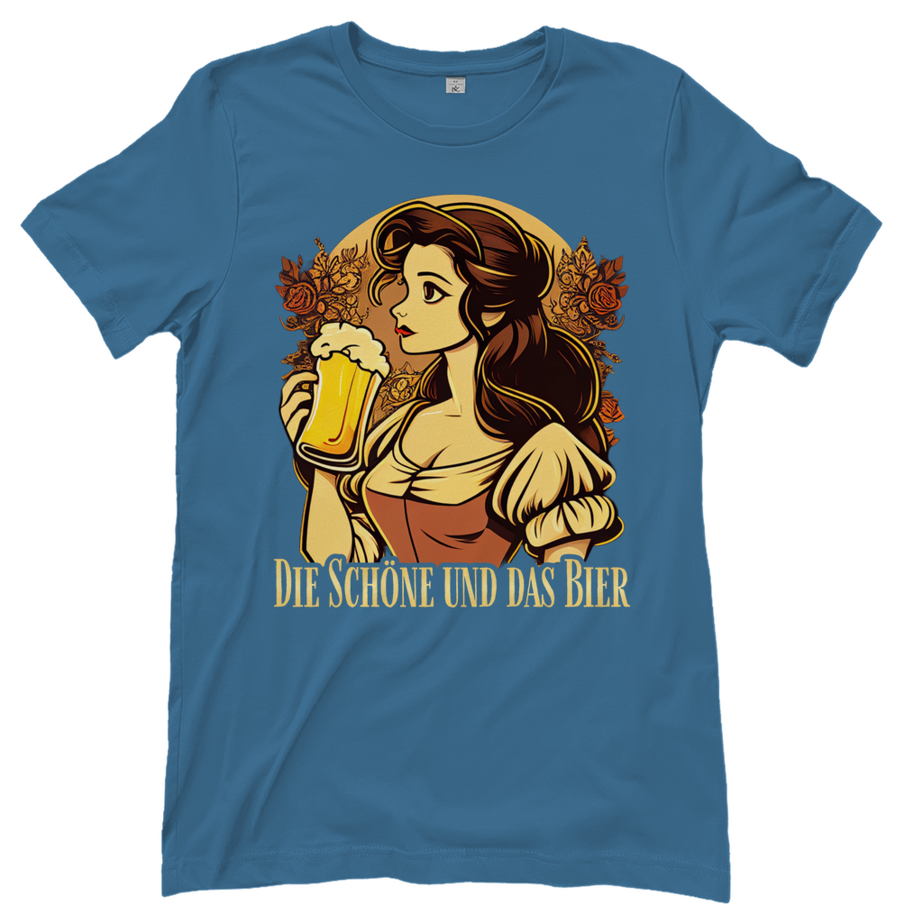 Die Schöne und das Bier Belle - Damenshirt Stone Blue