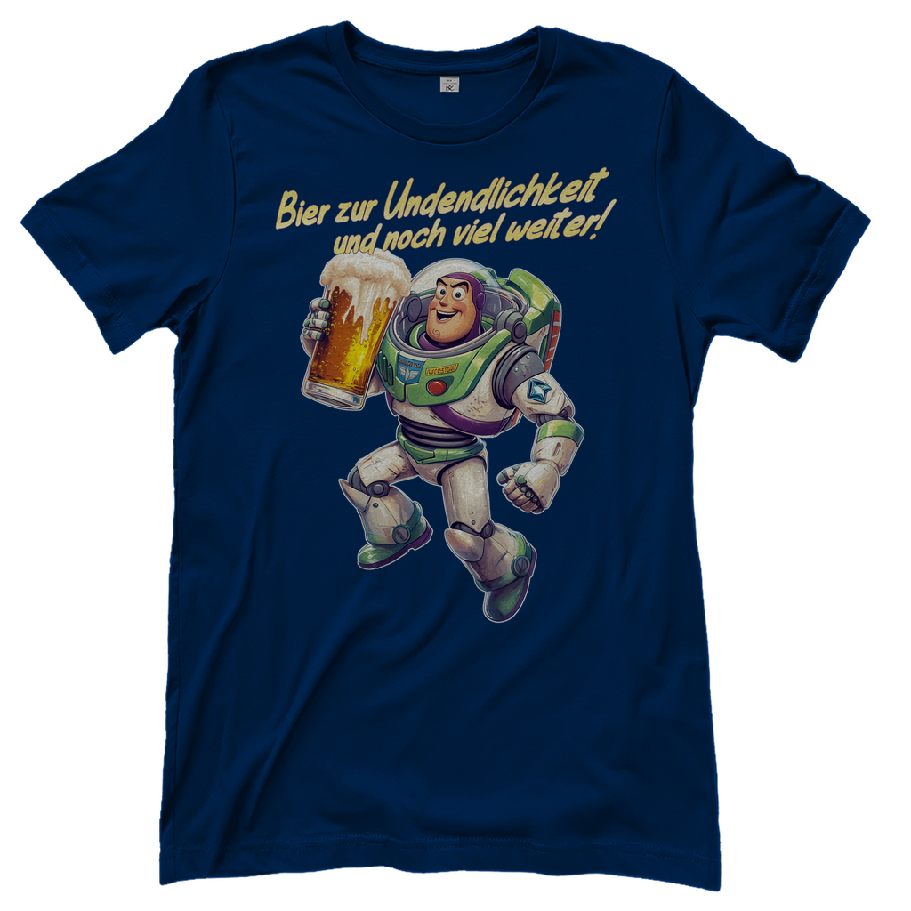 Bier zur Unendlichkeit und noch viel weiter - Buzz Lightyear Toy Story - Damenshirt Navy