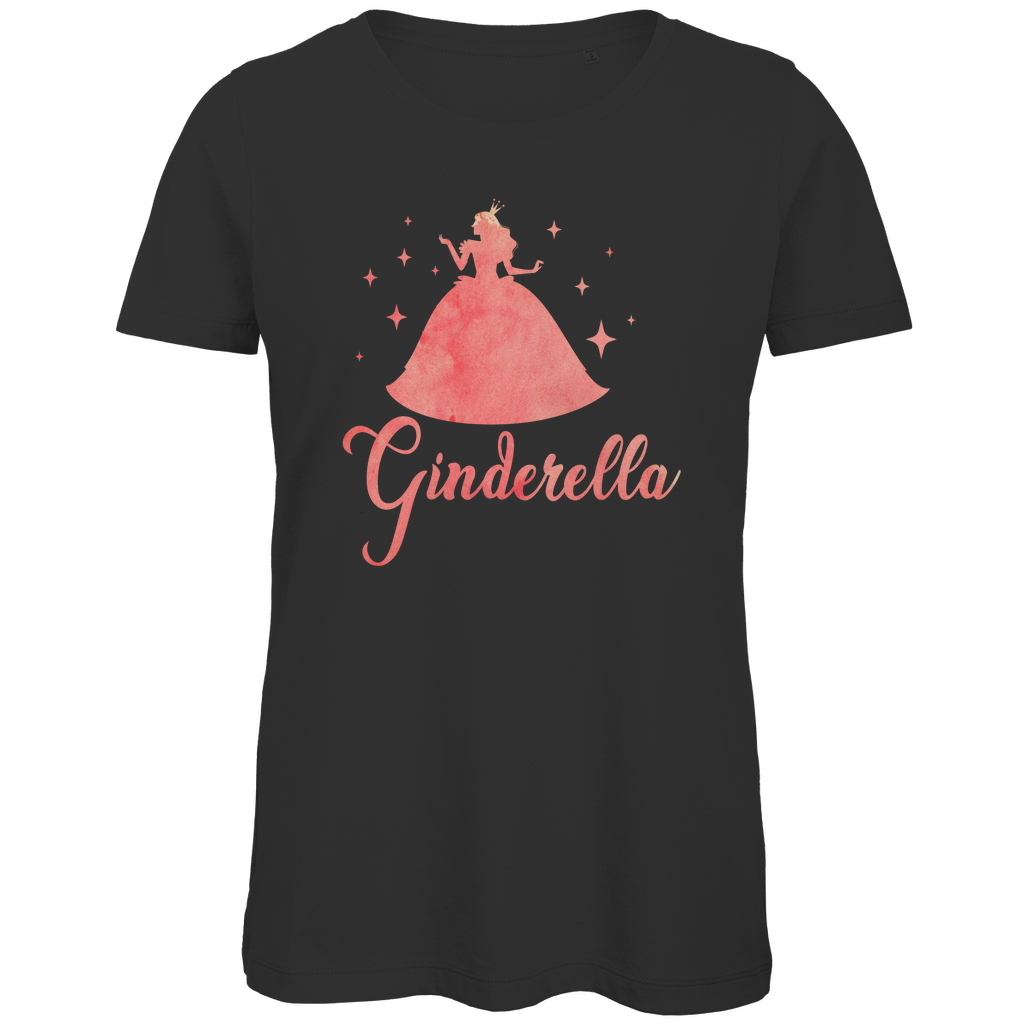 Ginderella - Prinzessin Aquarell - Damen Premium Bio T-Shirt Black
