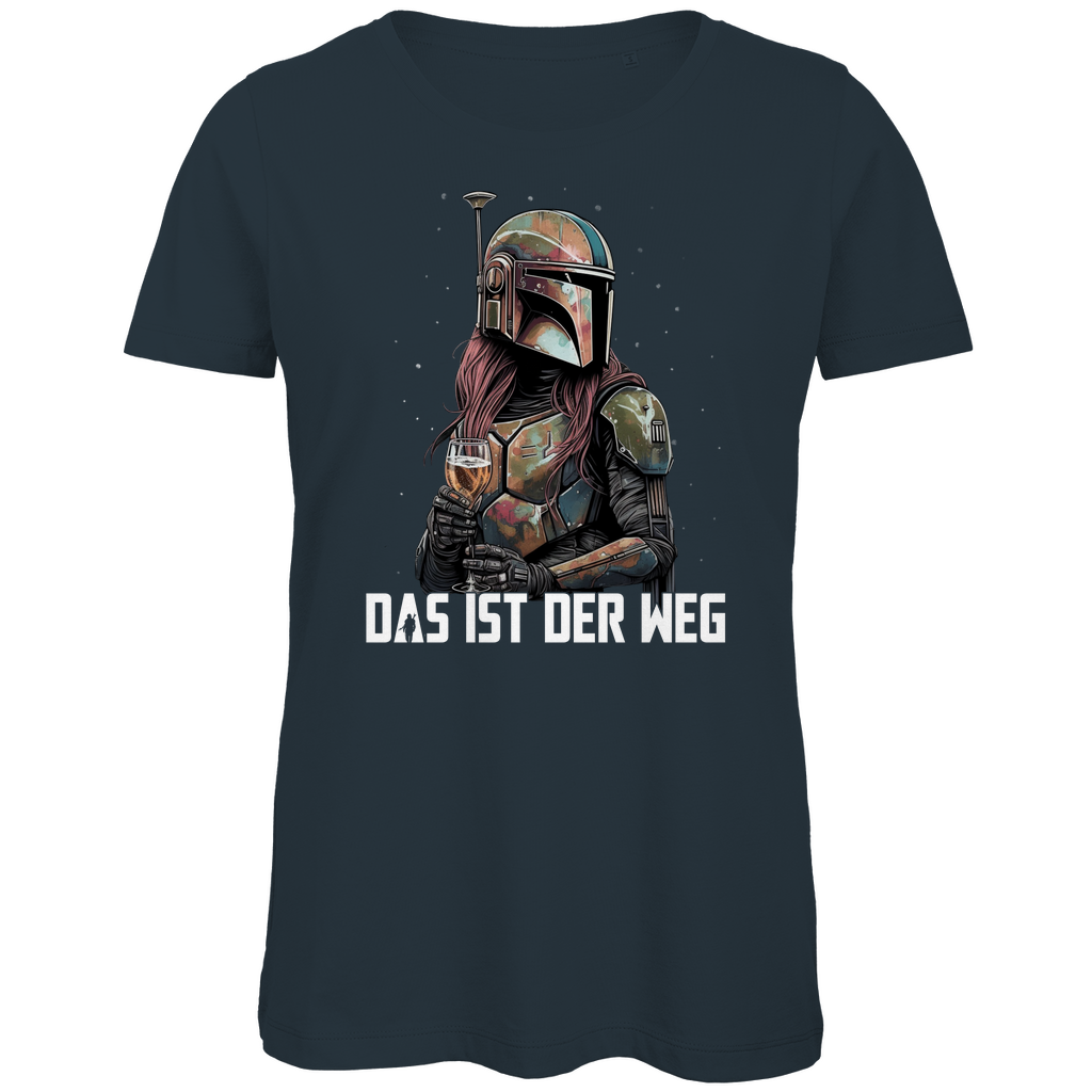 Das ist der Weg - Mandalorianerin Wein - Damen Premium Bio T-Shirt Dark Grey