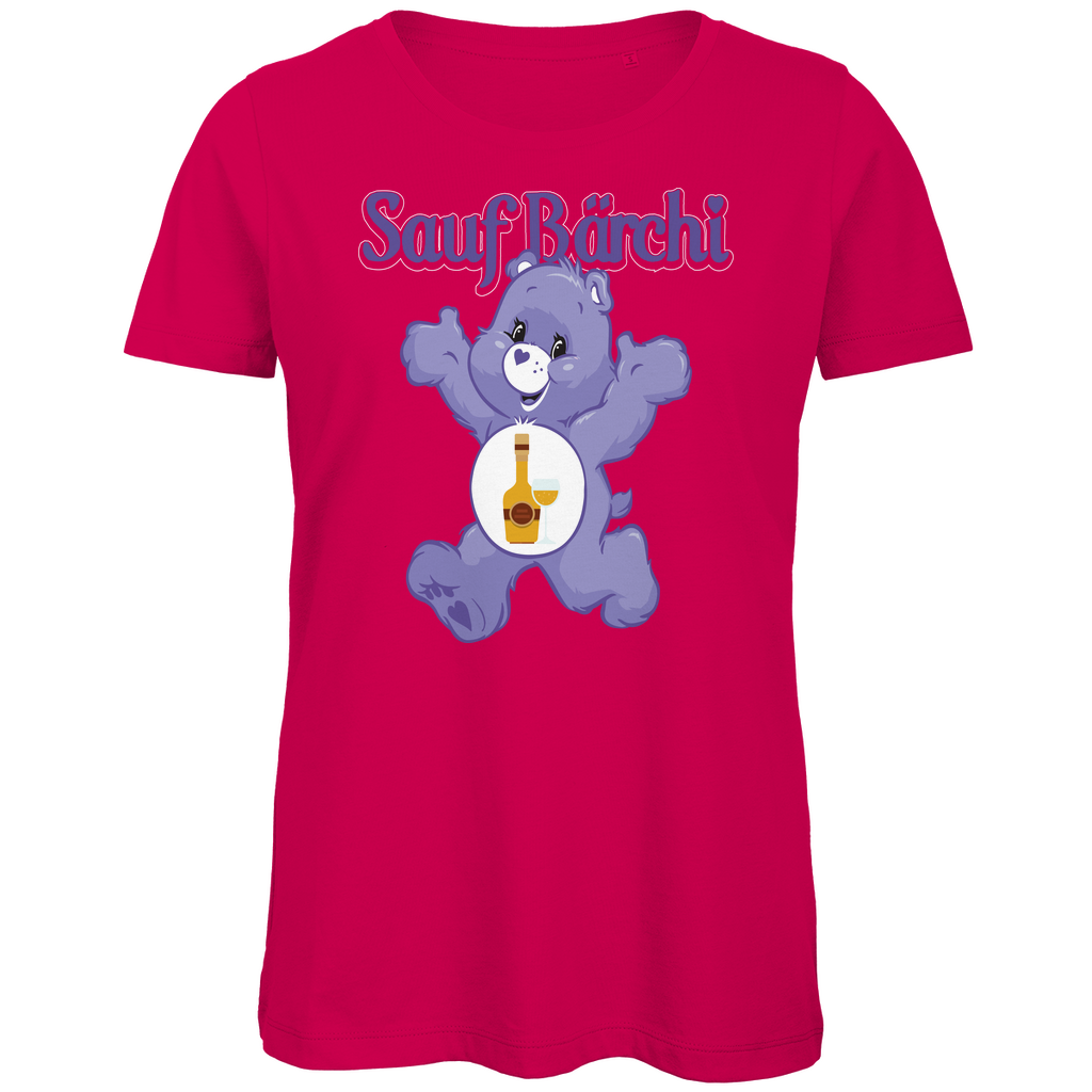 Sauf Bärchi - Glücksbärchi - Damen Premium Bio T-Shirt Fuchsia