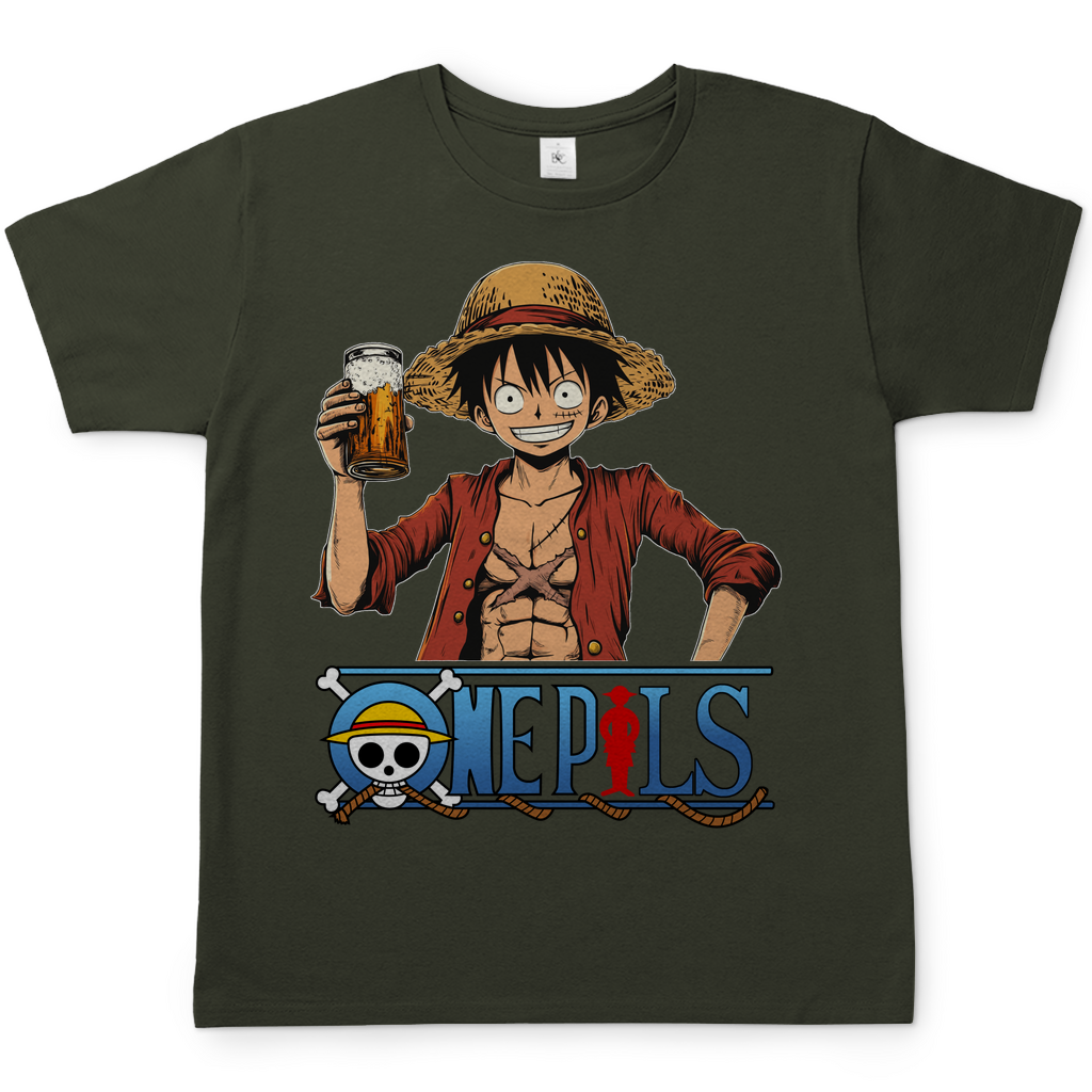One Pils - One Piece Ruffy - Herren Shirt Urban Khaki