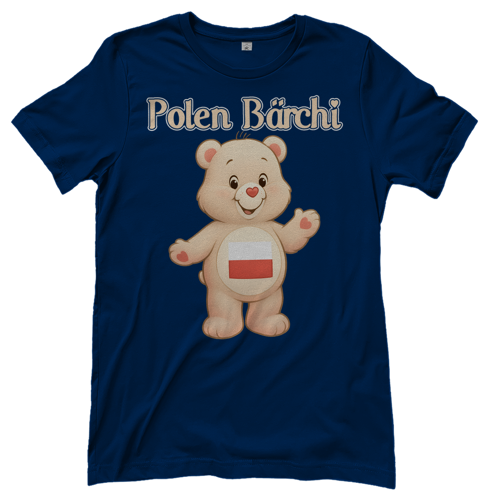 Polen Bärchi - Glücksbärchi - Damen T-Shirt Navy