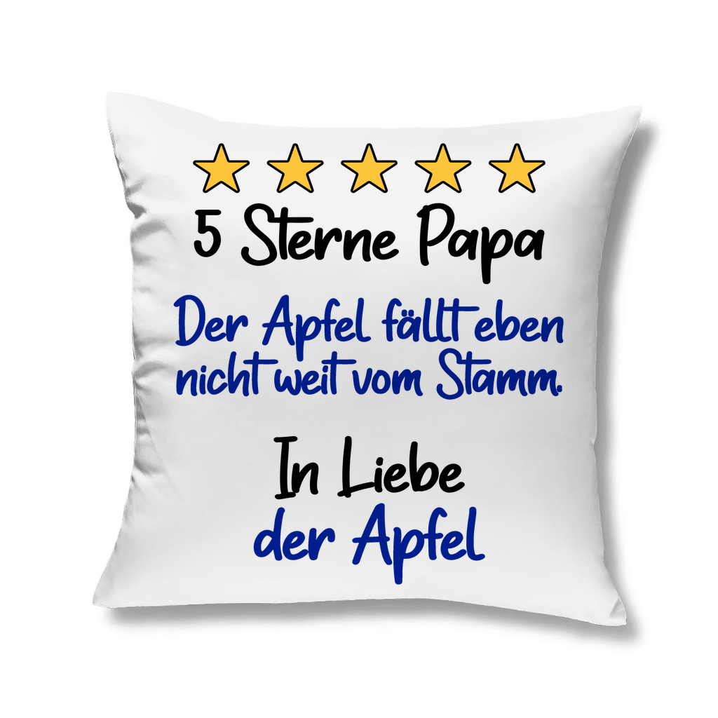 5 Sterne Papa in liebe der Apfel - Kopfkissen White 40x40