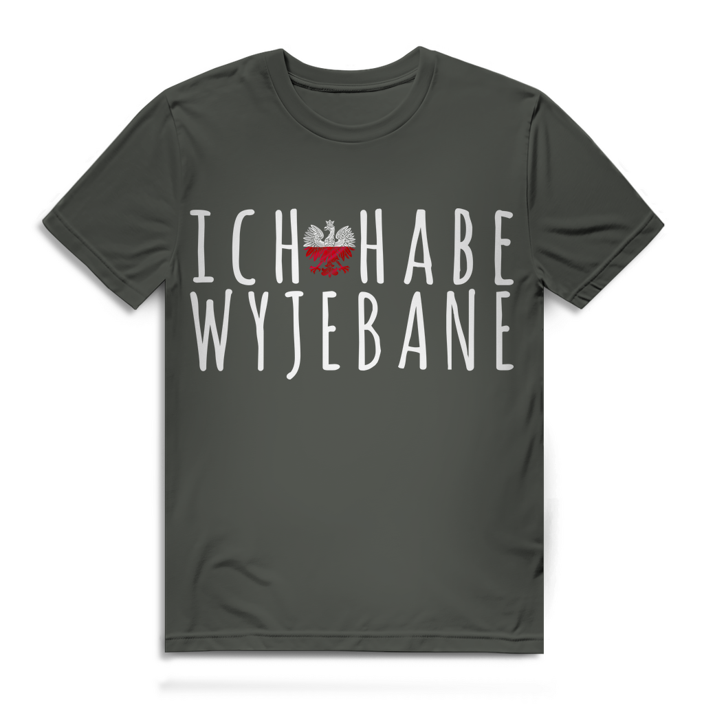 Wyjebane Shirt Männer – Lustiges Polska T-Shirt mit Spruch und polnischem Adler Millennial Khaki