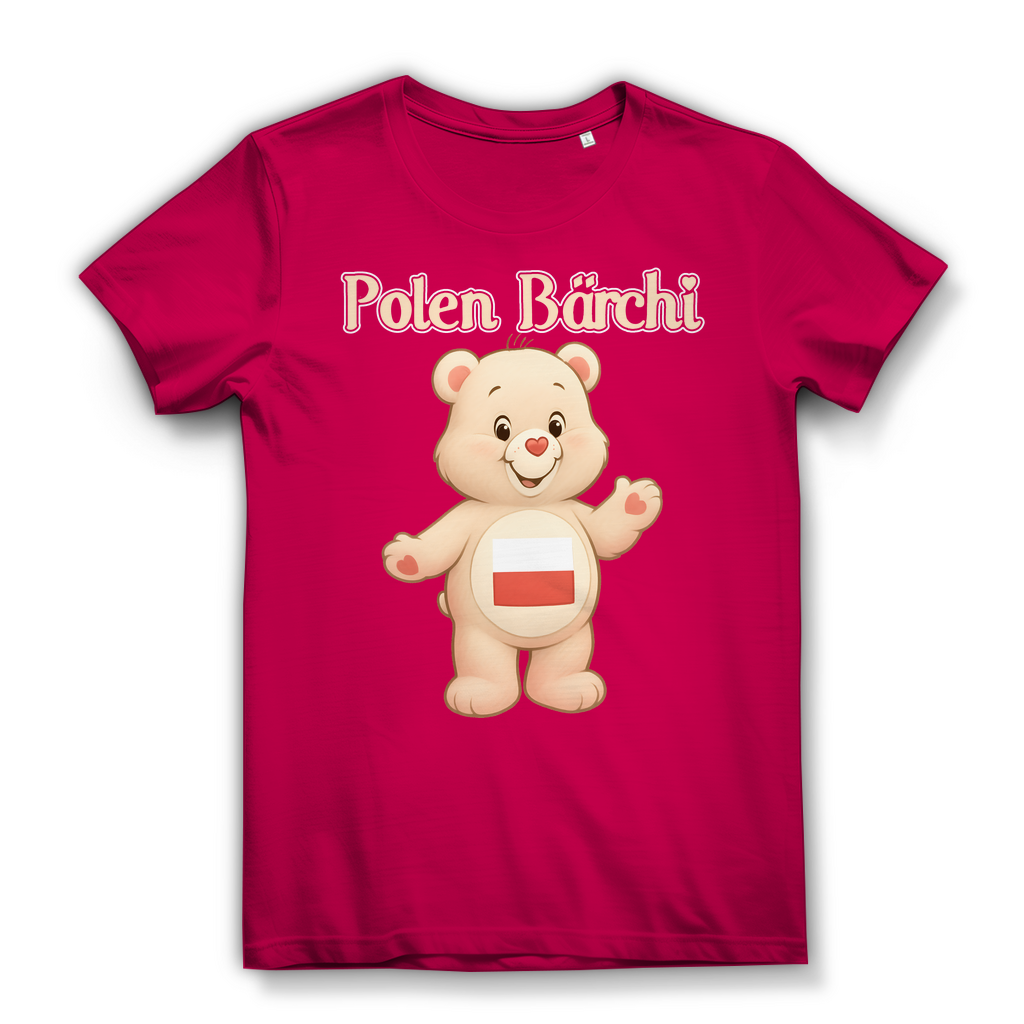 Polen Bärchi - Glücksbärchi - Damen Premium Bio T-Shirt Fuchsia
