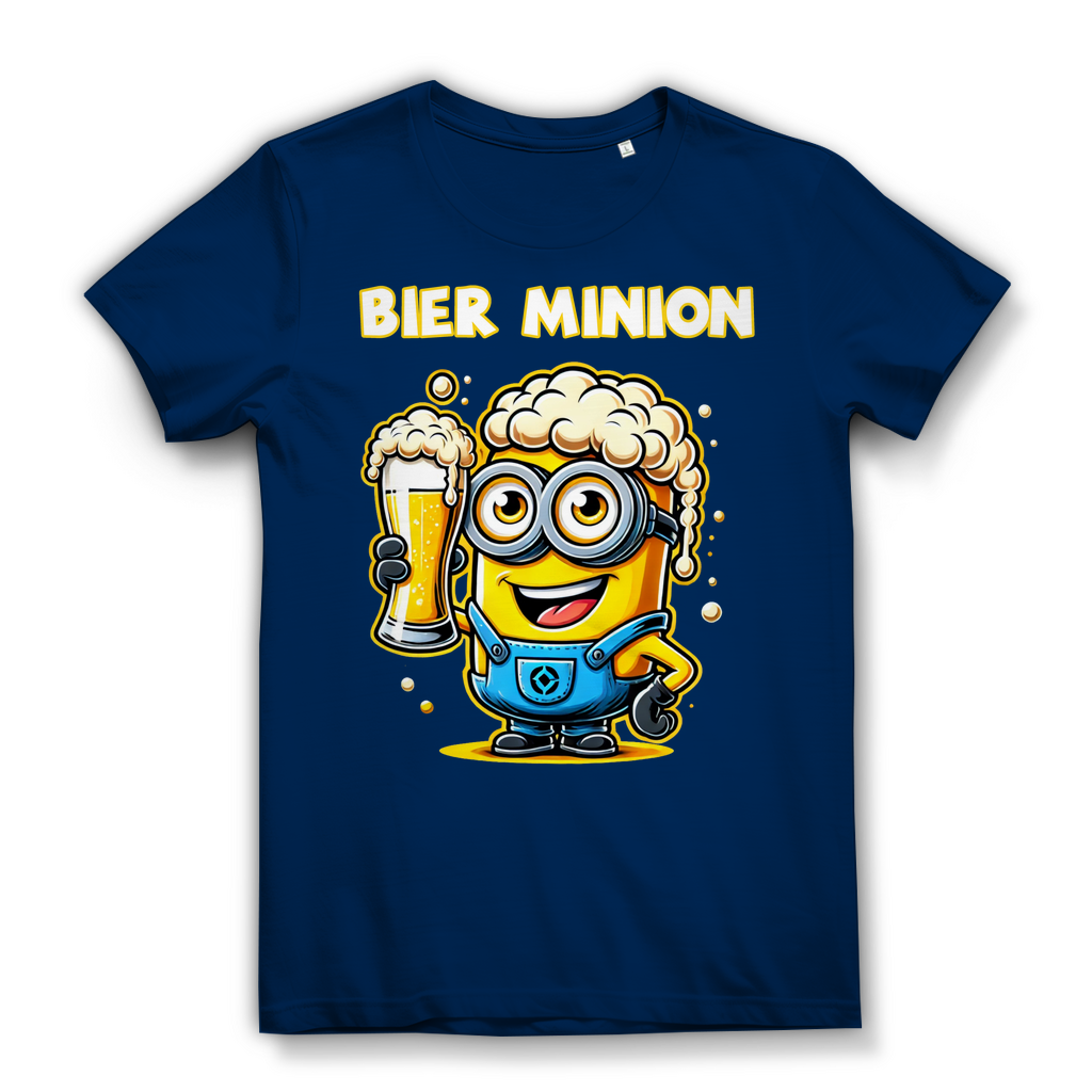 Lustiges Damen Premium Bio T-Shirt – Bier Minion Design für Bierliebhaberinnen