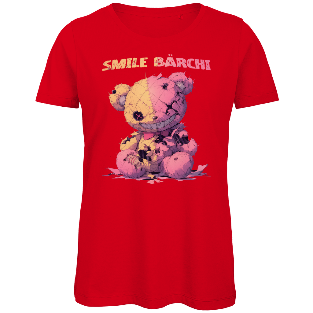 Smile Bärchi - Damen Premium Bio T-Shirt Red