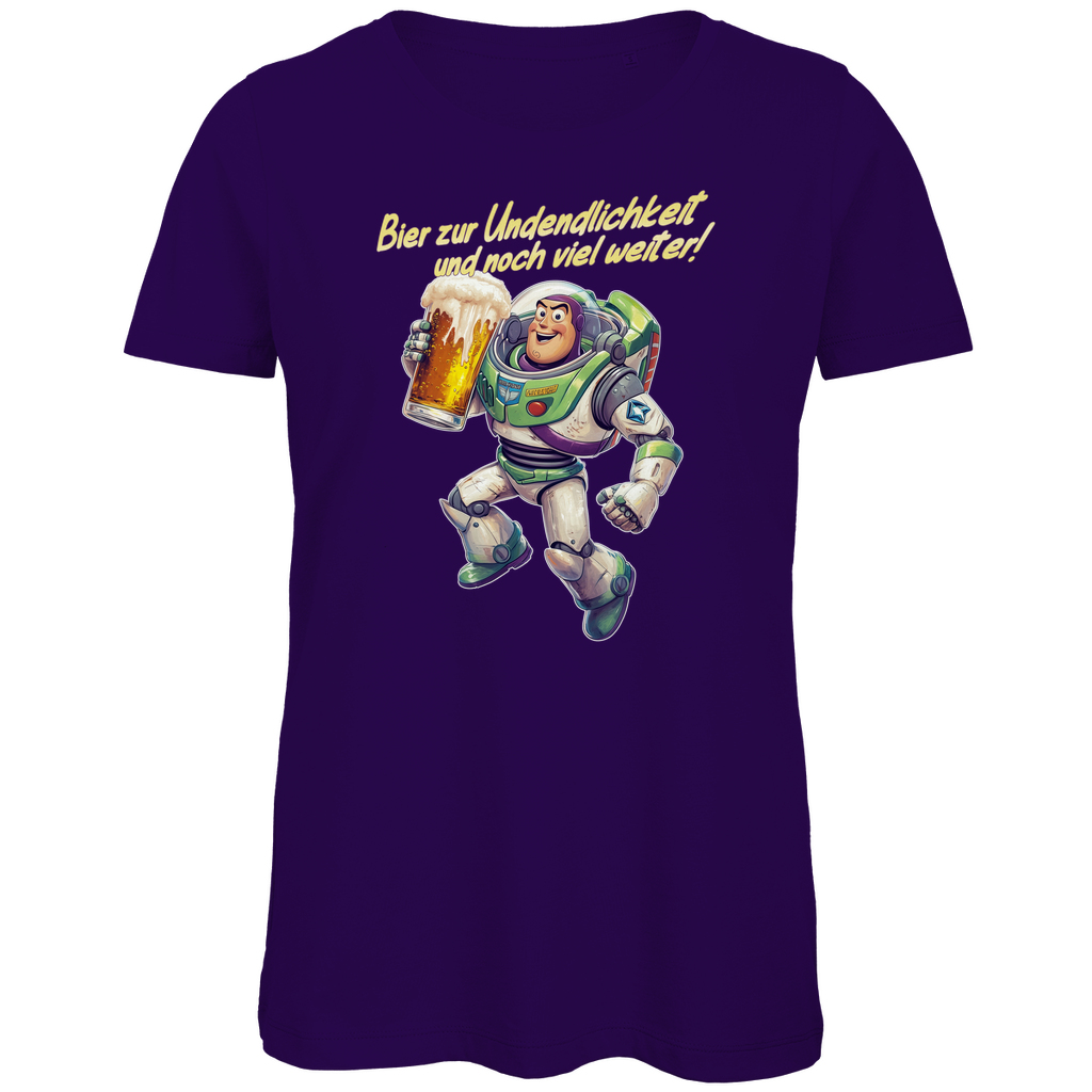Bier zur Unendlichkeit und noch viel weiter - Buzz Lightyear Toy Story - Damen Premium Bio T-Shirt Urban Purple