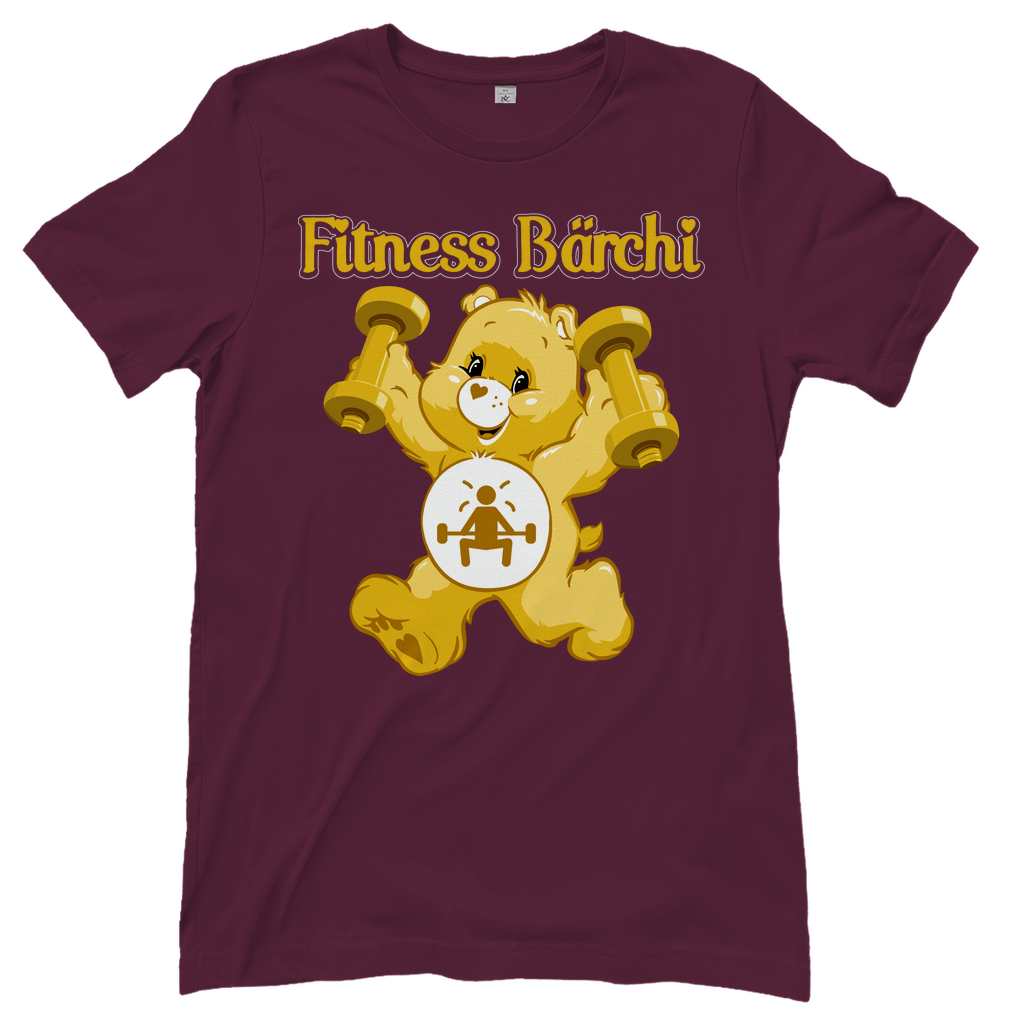 Fitness Bärchi - Glücksbärchi - Damenshirt Burgundy