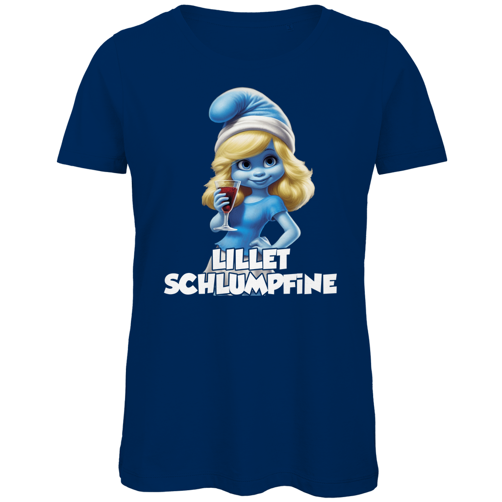 Lillet Schlumpfine Grafik - Damen Premium Bio T-Shirt Navy