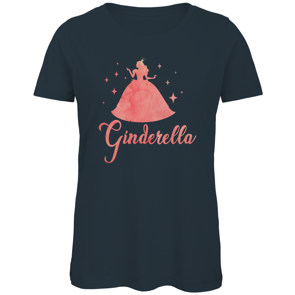 Ginderella - Prinzessin Aquarell - Damen Premium Bio T-Shirt Dark Grey