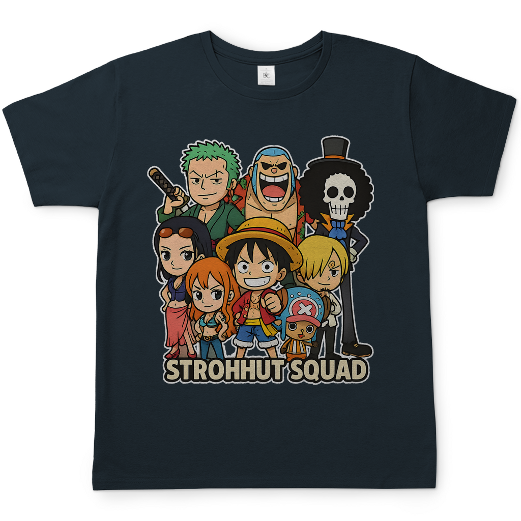 One Piece Strohhut Squad - Herren T-Shirt Dark Grey Solid