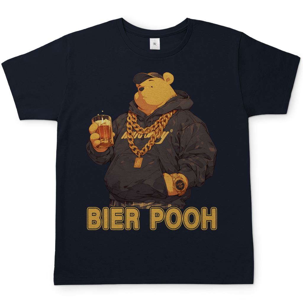 Winnie the Bier Pooh - Herren Shirt Navy