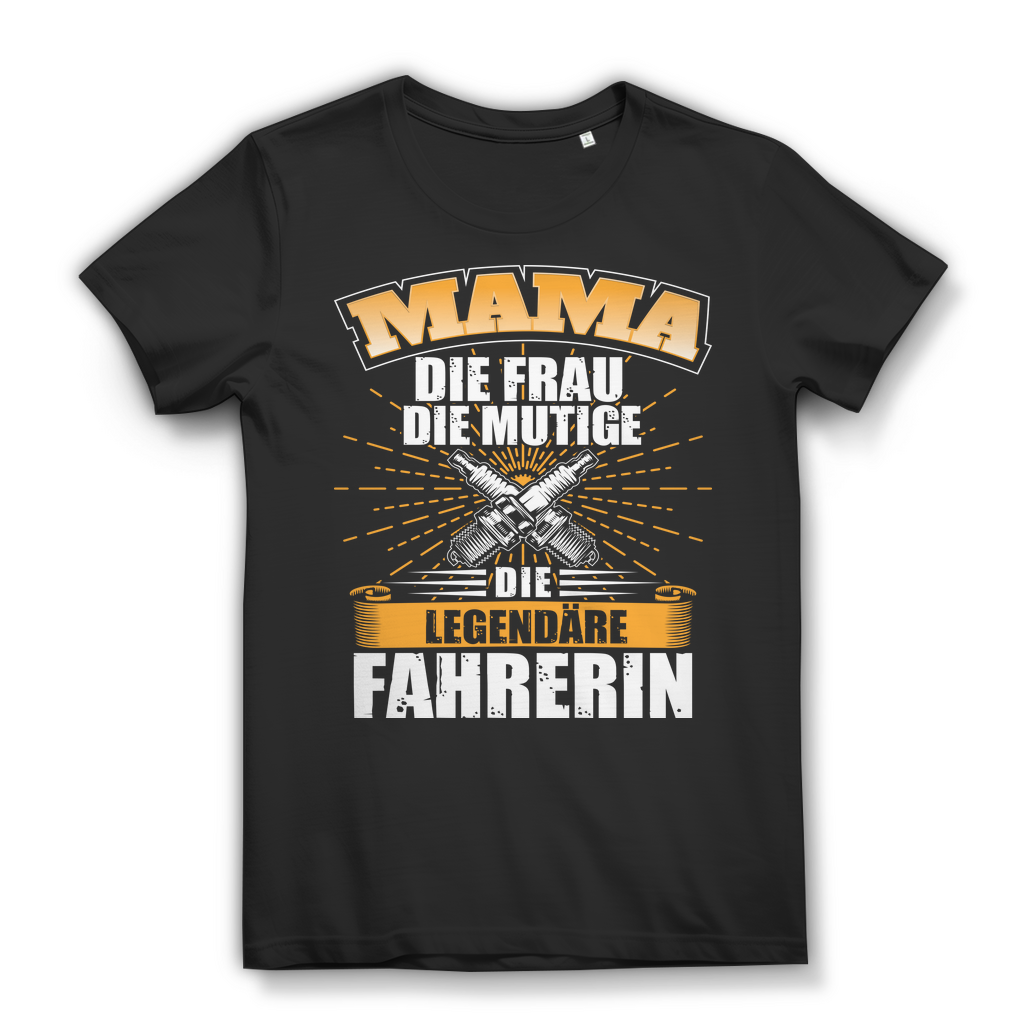 Fahrerin Shirt Damen – Lustiges Mama T-Shirt mit Spruch für Autofans & Mütter Black