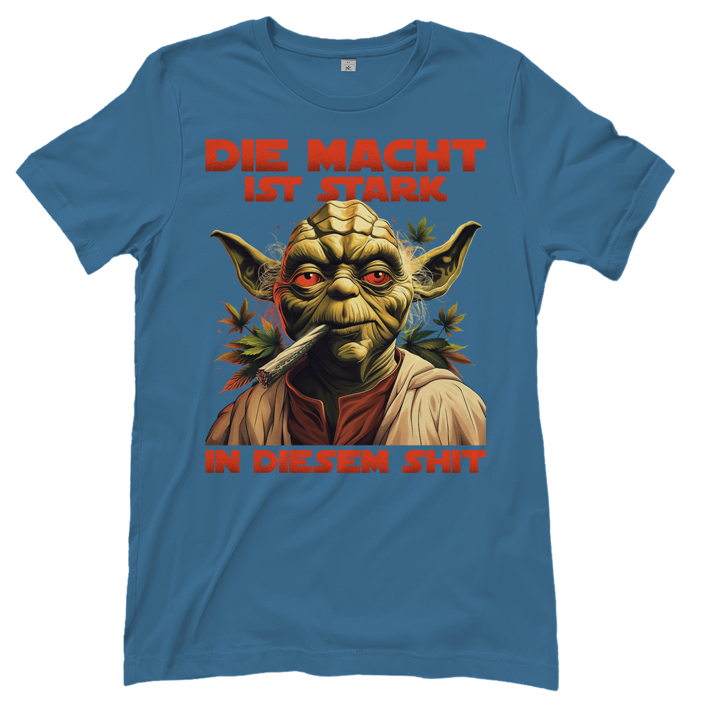 Die Macht ist stark in diesem Shit - Yoda Star Wars - Damenshirt Stone Blue