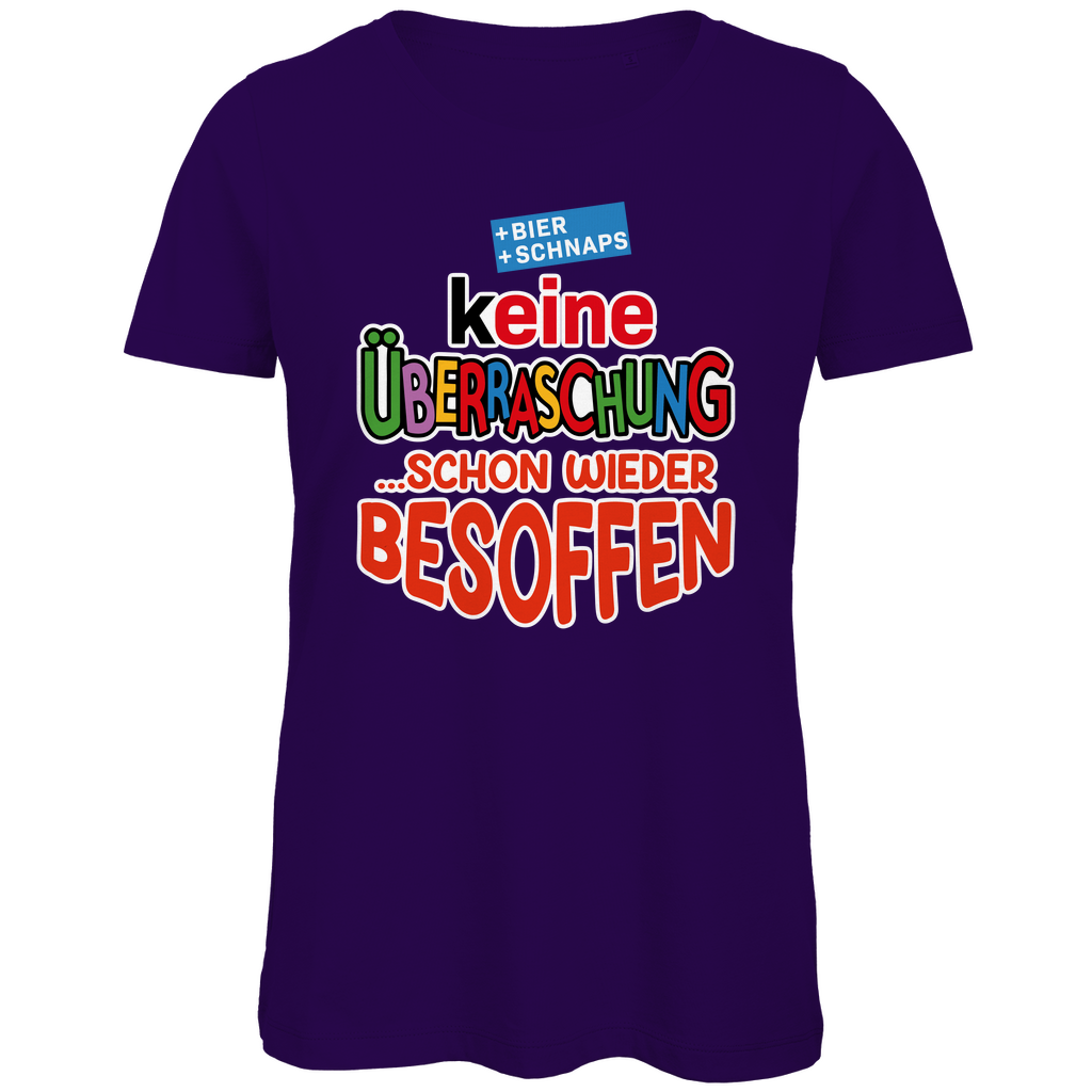 Keine Überraschung - schon wieder besoffen - Damen Premium Bio T-Shirt Urban Purple