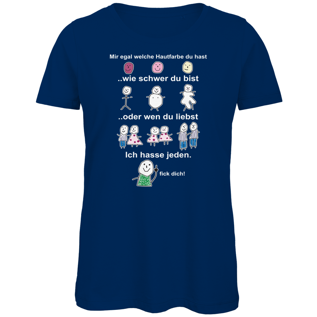 Mir egal welche Hautfarbe du hast - Damen Premium Bio T-Shirt Navy