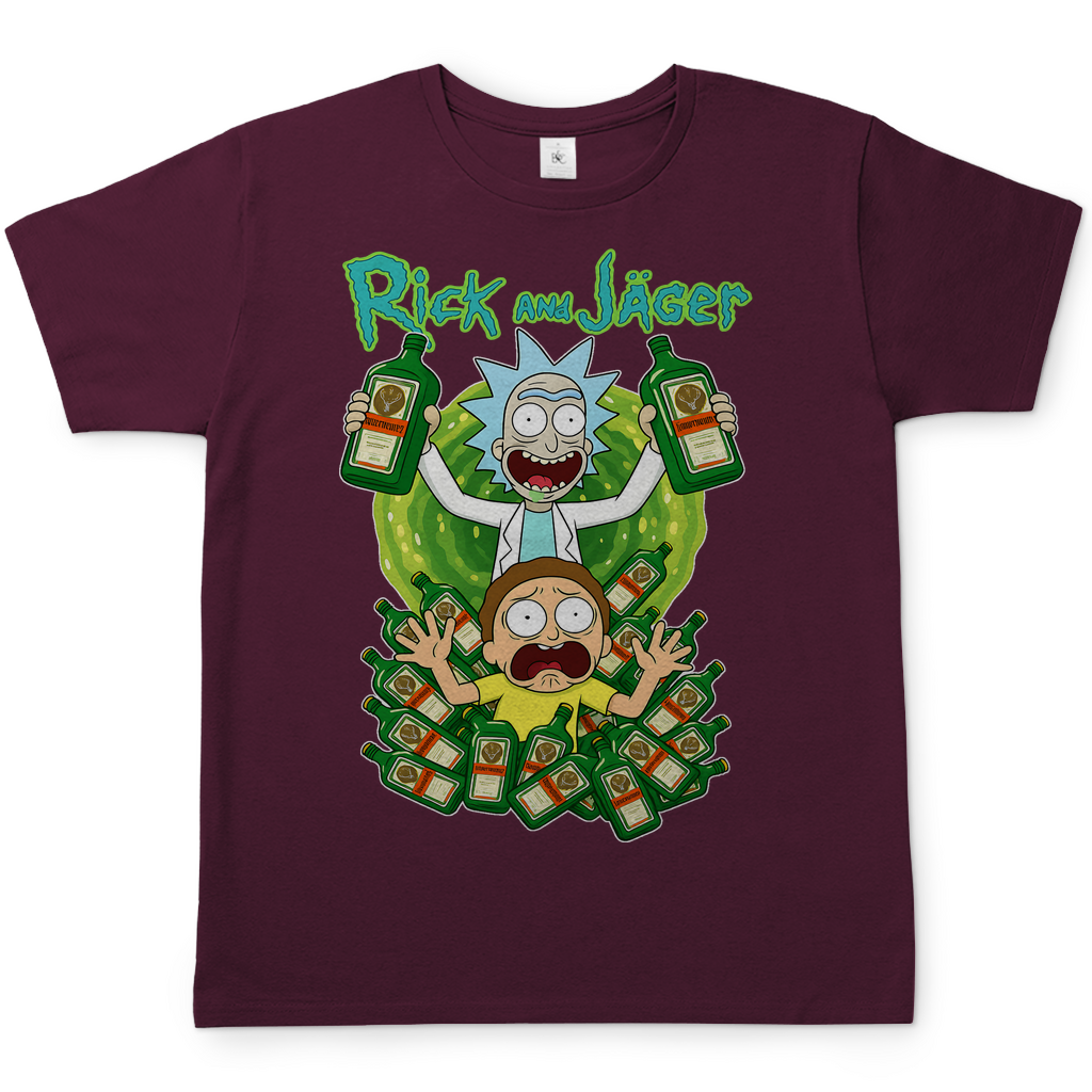 Rick and Jäger mit Morty Jägermeister - Herren T-Shirt