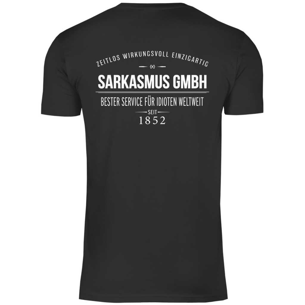 Sarkasmus GmbH bester Service für Idioten weltweit - Herren Shirt Black