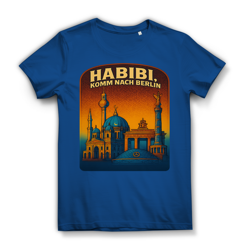 Habibi komm nach Berlin - Damen Premium Bio T-Shirt Royal Blue