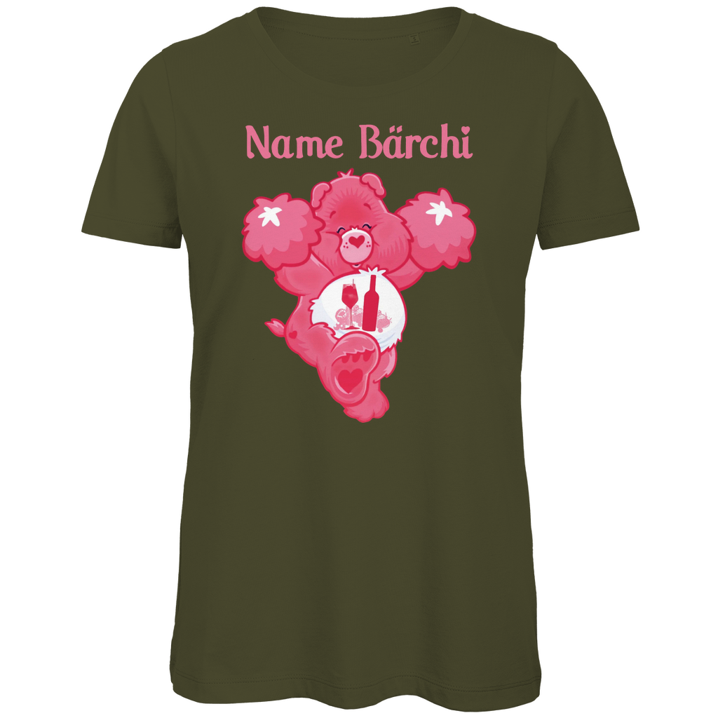Lillet Bärchi - Glücksbärchi - Personalisierbar - Damen Premium Bio T-Shirt Khaki