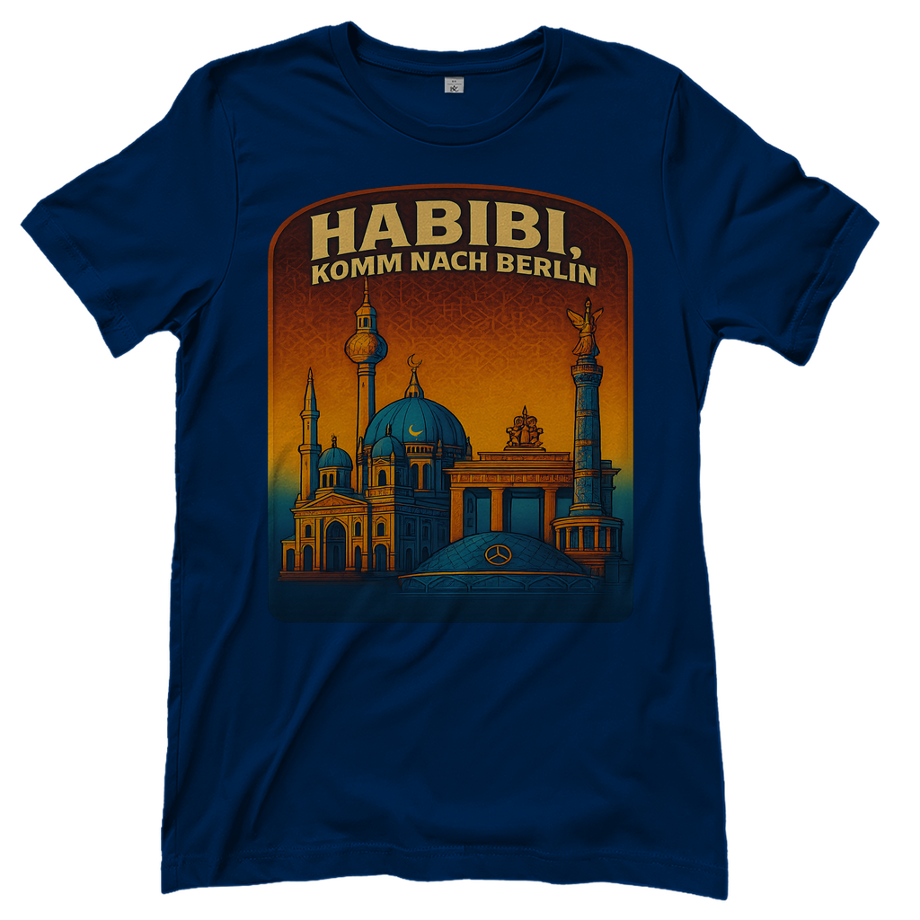 Habibi komm nach Berlin - Damen T-Shirt Navy