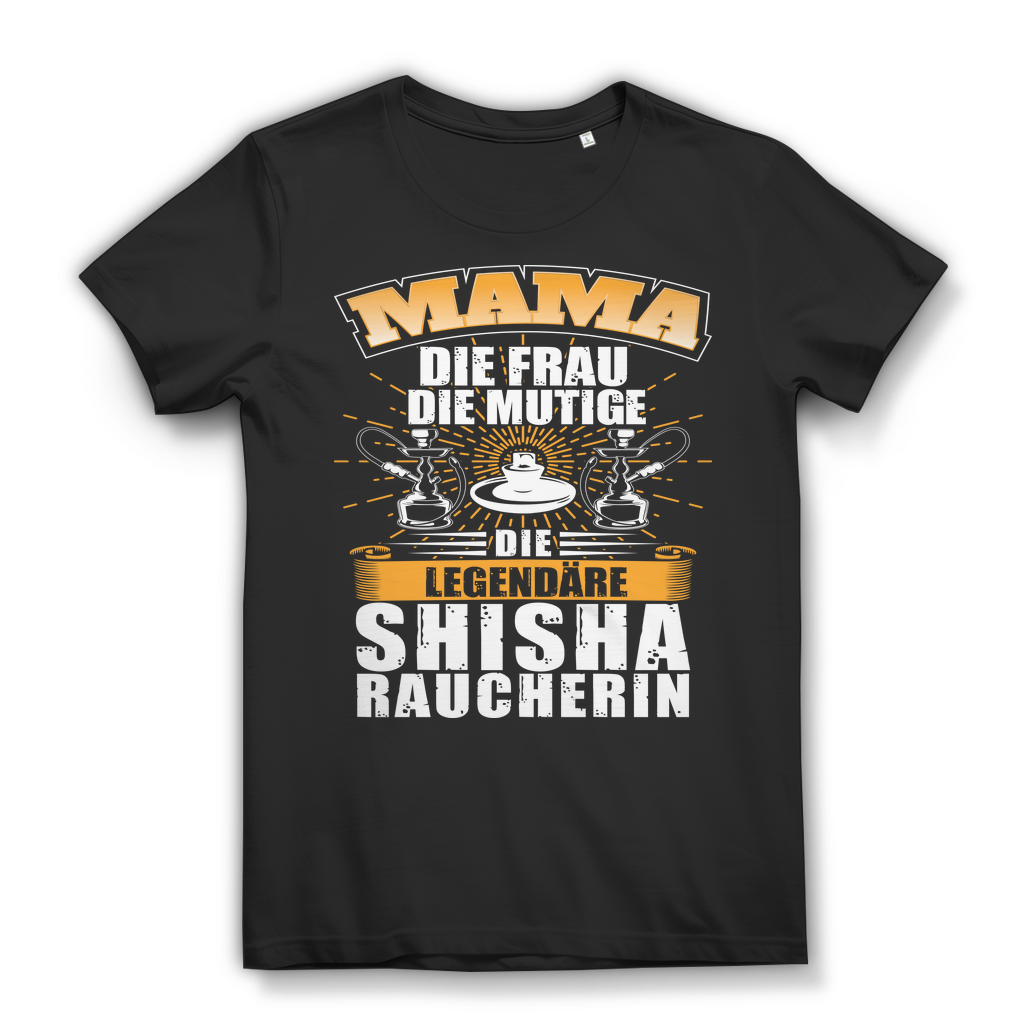 Shisha Shirt Damen – Lustiges Mama T-Shirt für Frauen mit Wasserpfeifen-Humor Black